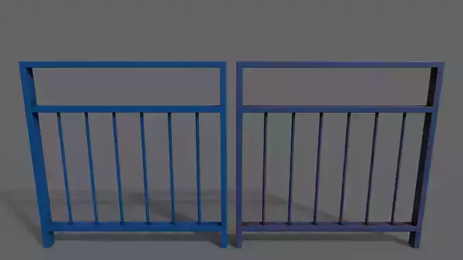 PBR Pedestrian Guard Rail Blue V4