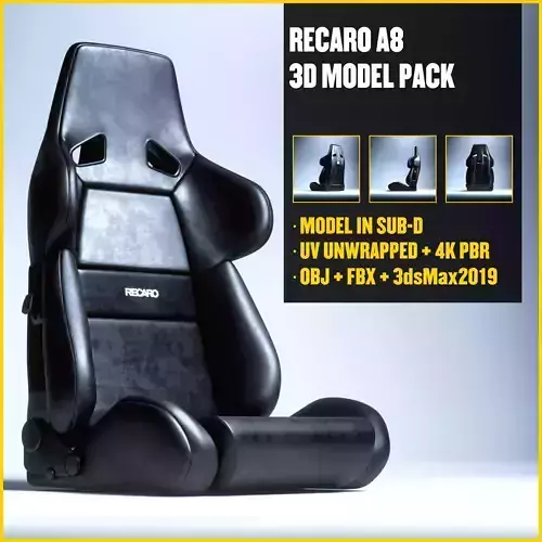 RECARO A8 Low-poly 3D model