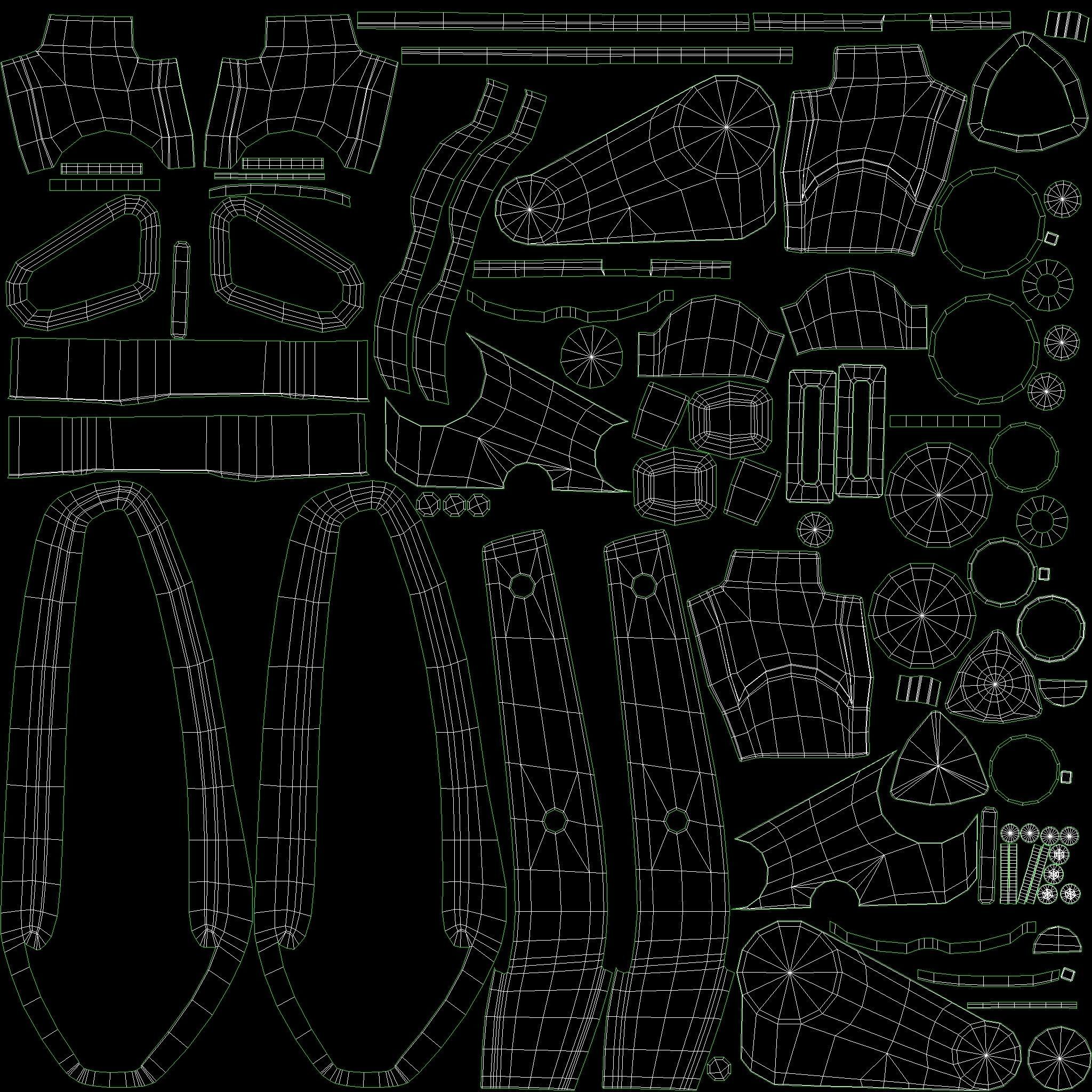 RECARO A8 Low-poly 3D model_33