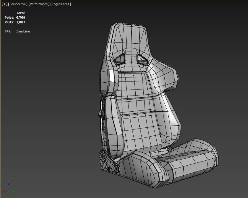 RECARO A8 Low-poly 3D model_30