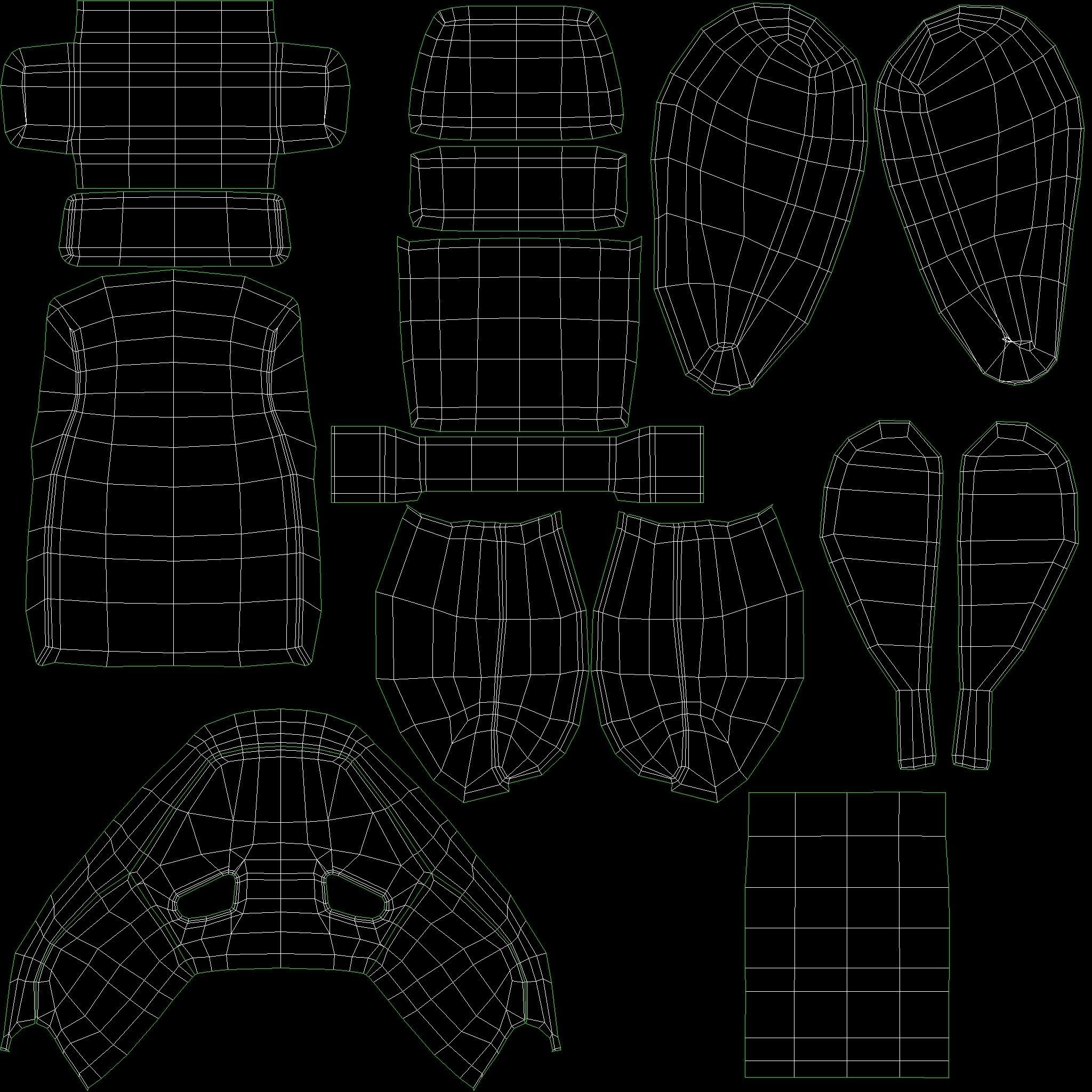 RECARO A8 Low-poly 3D model_32