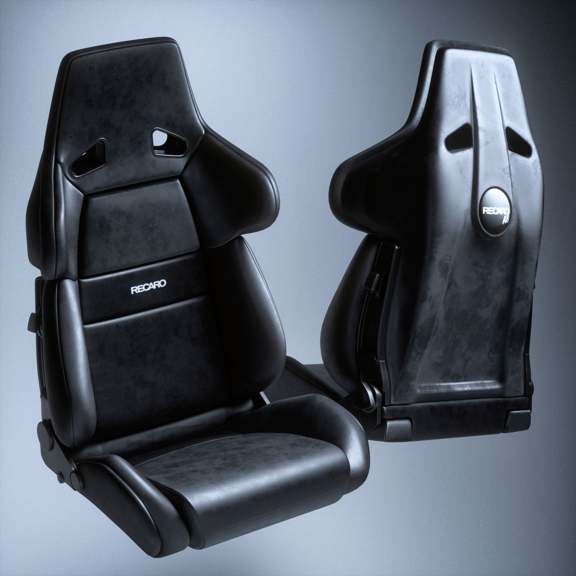 RECARO A8 Low-poly 3D model_2