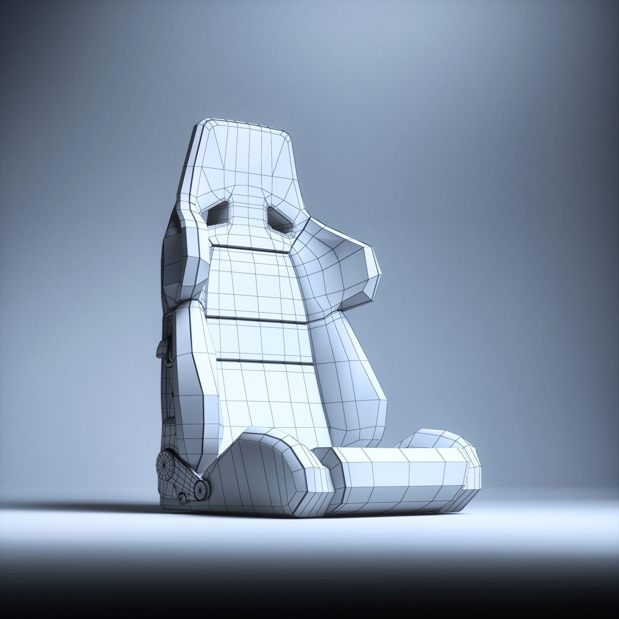 RECARO A8 Low-poly 3D model_19