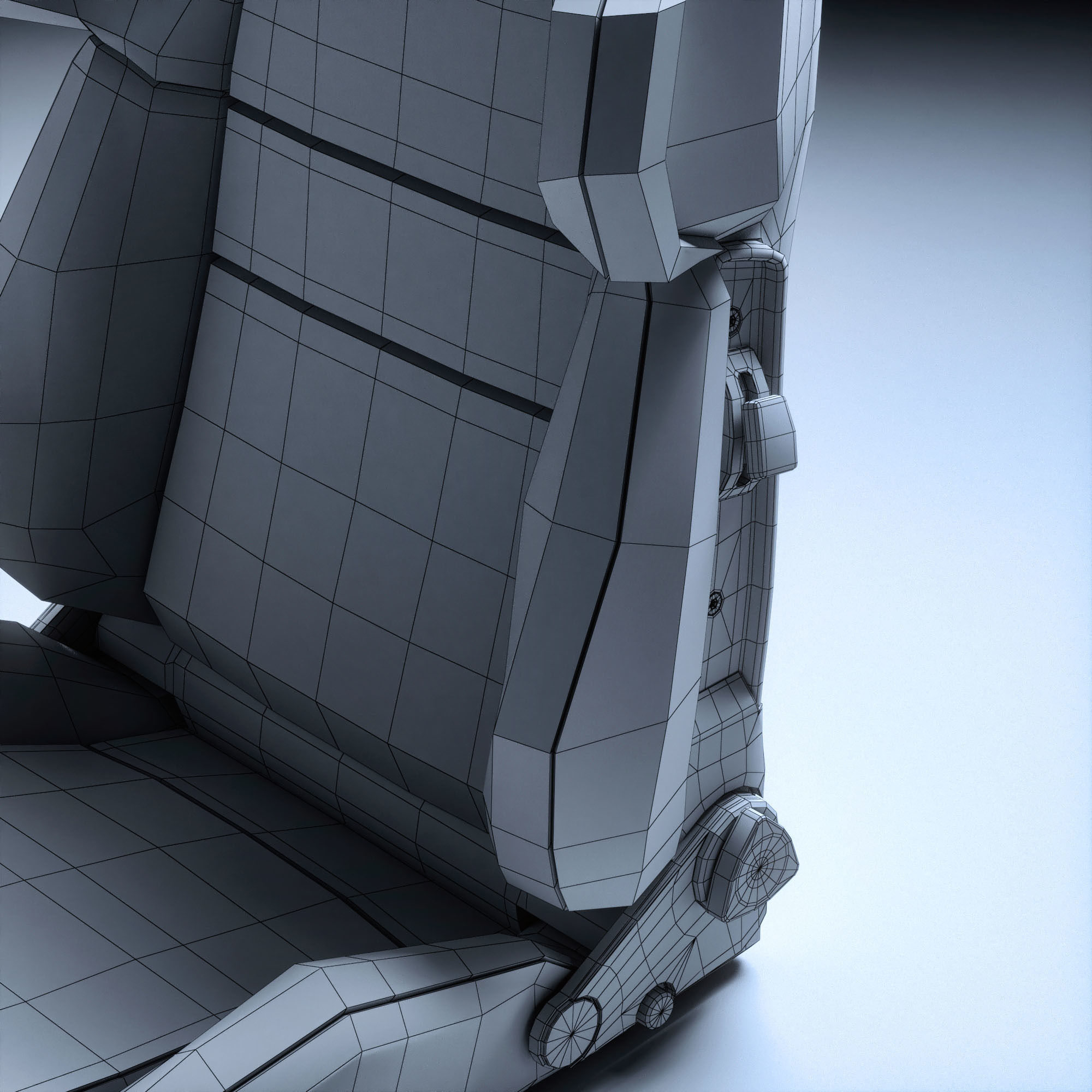 RECARO A8 Low-poly 3D model_29