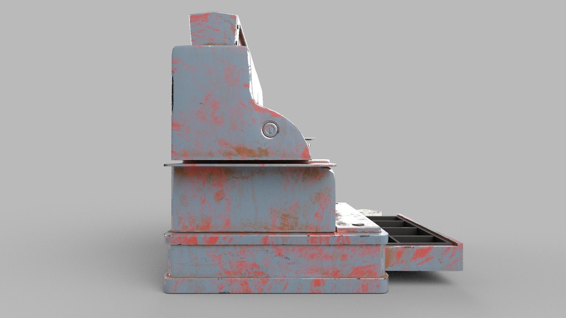 Cash register Low-poly 3D model_1