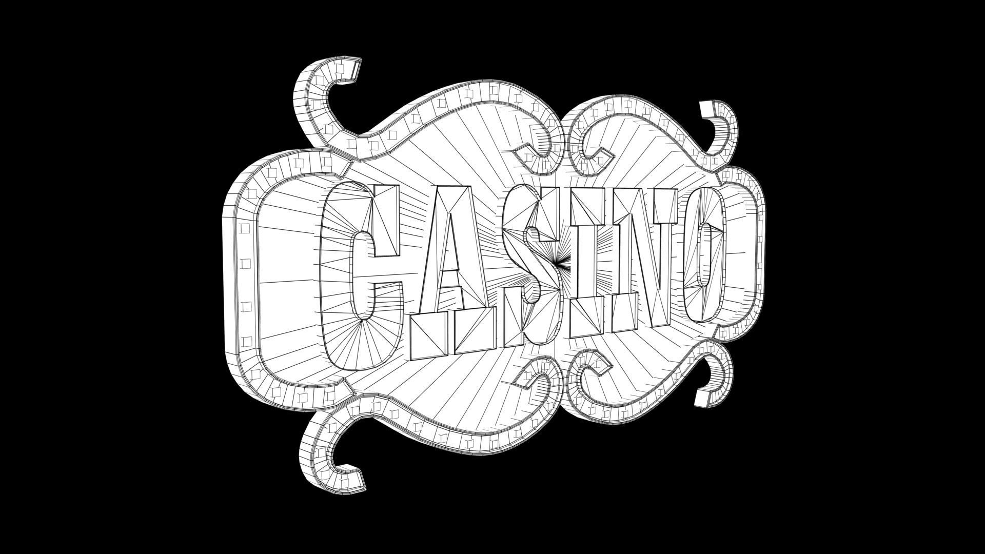 Casino board Low-poly 3D model_9