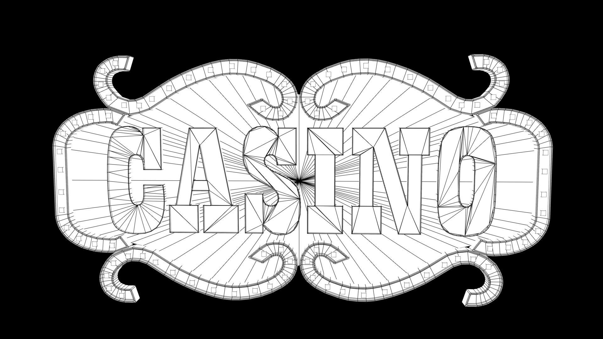Casino board Low-poly 3D model_5