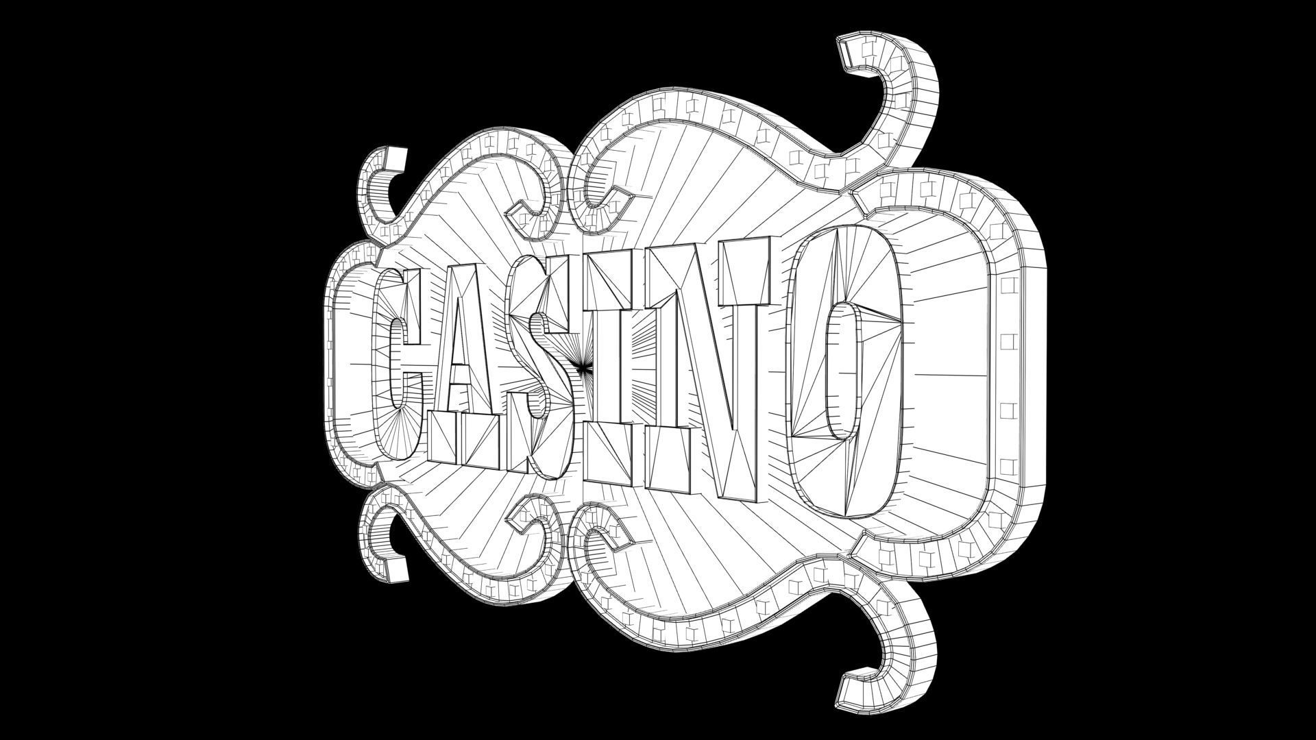 Casino board Low-poly 3D model_6