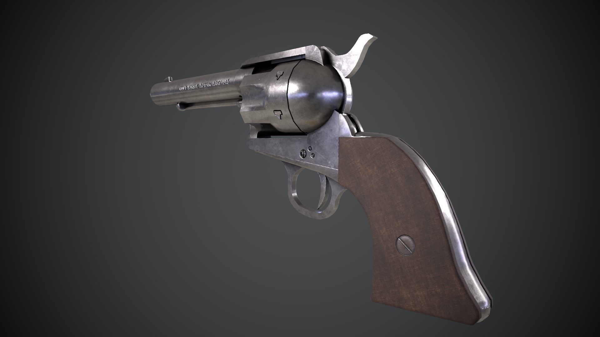 Sheriff Office with interior Low-poly 3D model_7