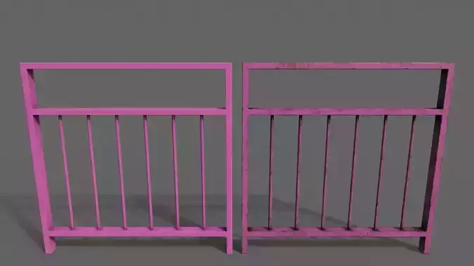 PBR Pedestrian Guard Rail Pink V4