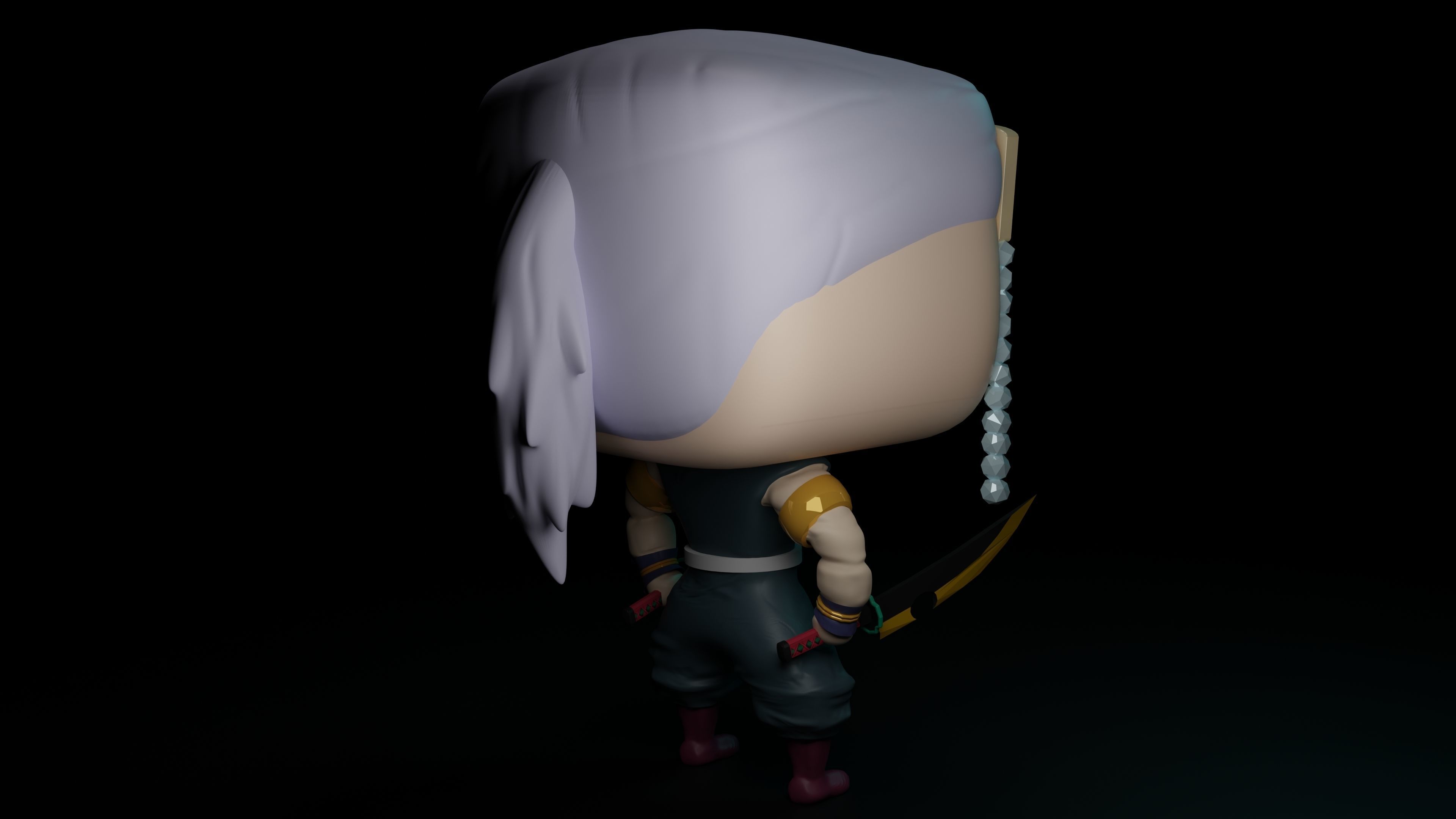 Uzui Tengen Demon slayer Funko Pop style 3D model_5