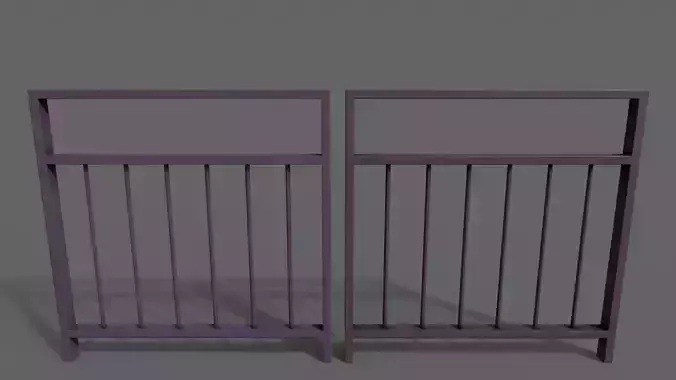 PBR Pedestrian Guard Rail Purple V4