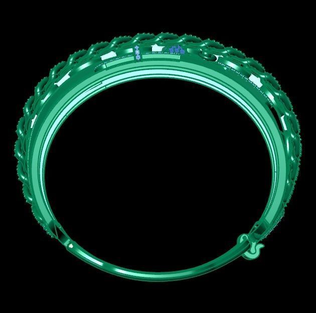 gold bracelet 3D print model_19