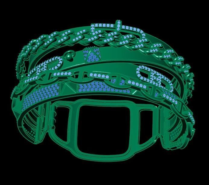 gold bracelet 3D print model_10