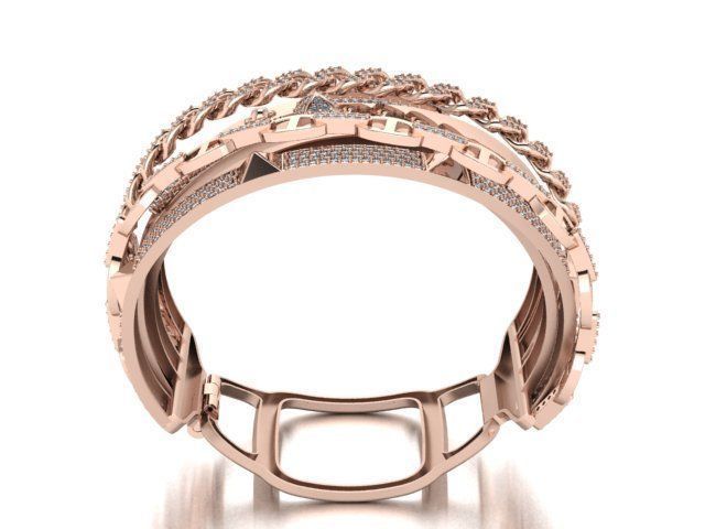 gold bracelet 3D print model_13