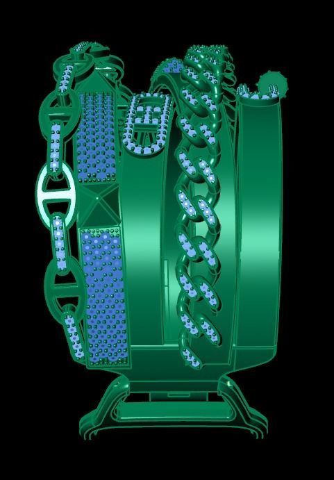 gold bracelet 3D print model_17