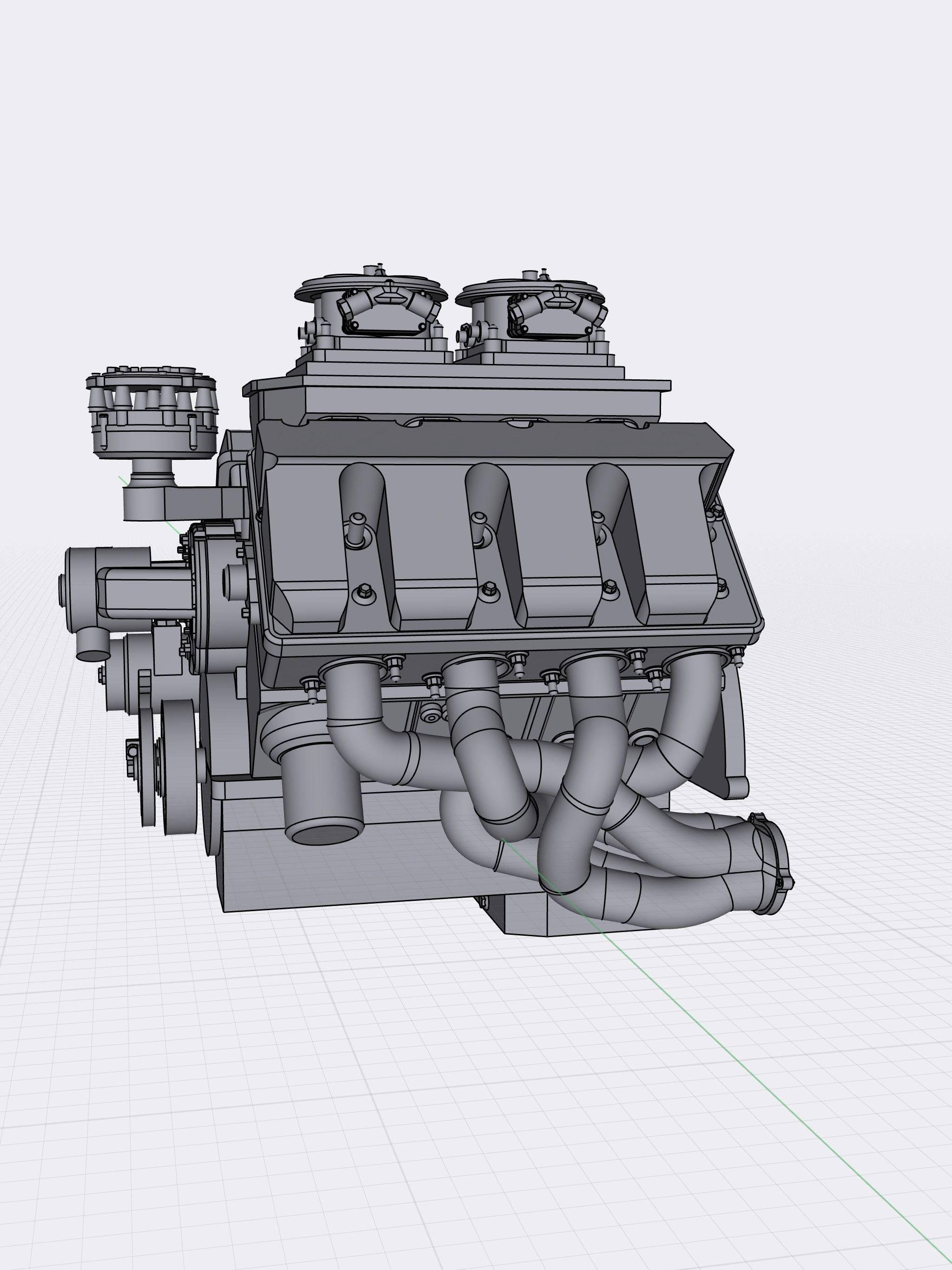 Pro Stock Boss9 Kaase Ford BB Tunnel Ram 3D print model_4