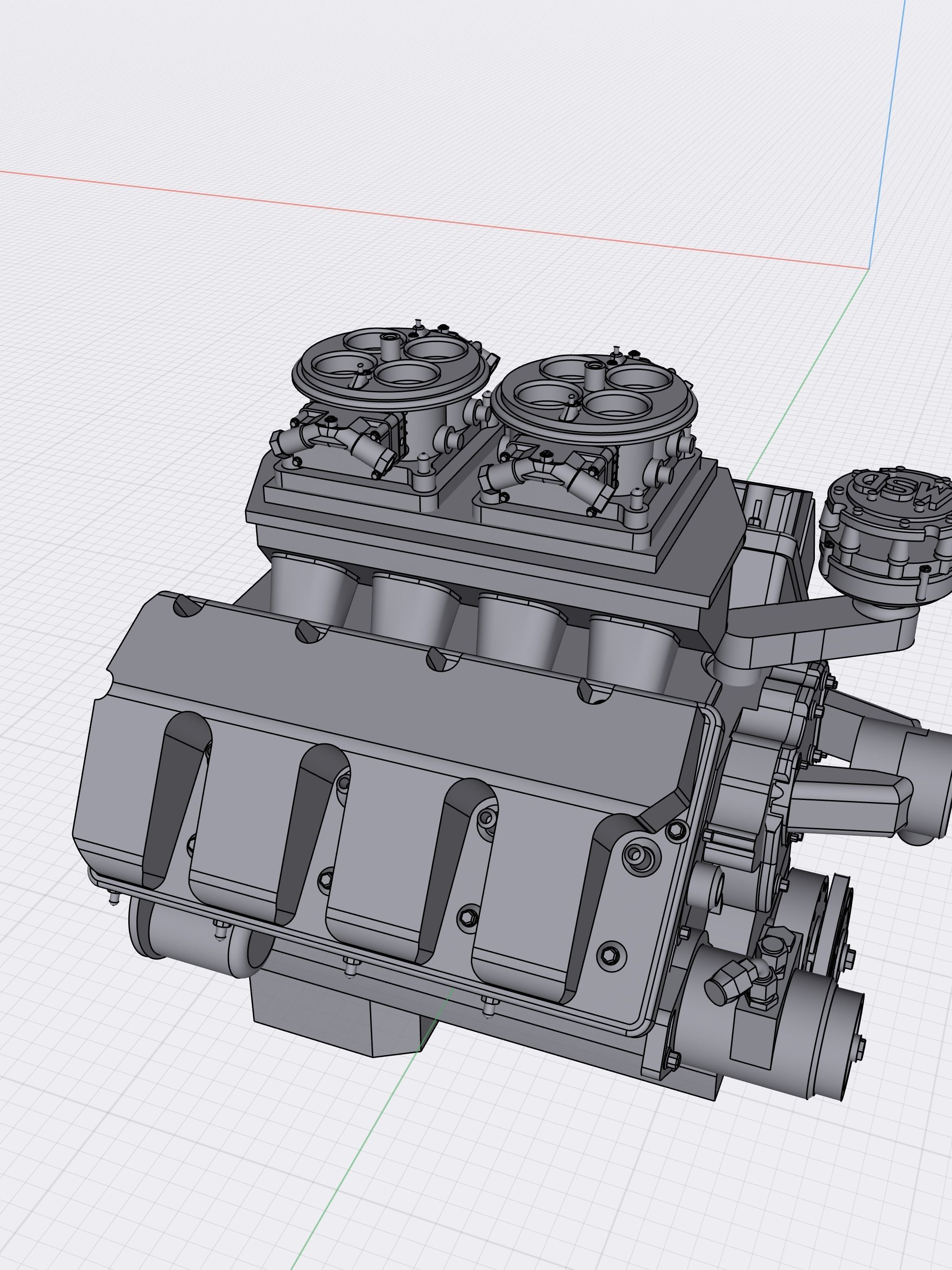 Pro Stock Boss9 Kaase Ford BB Tunnel Ram 3D print model_2