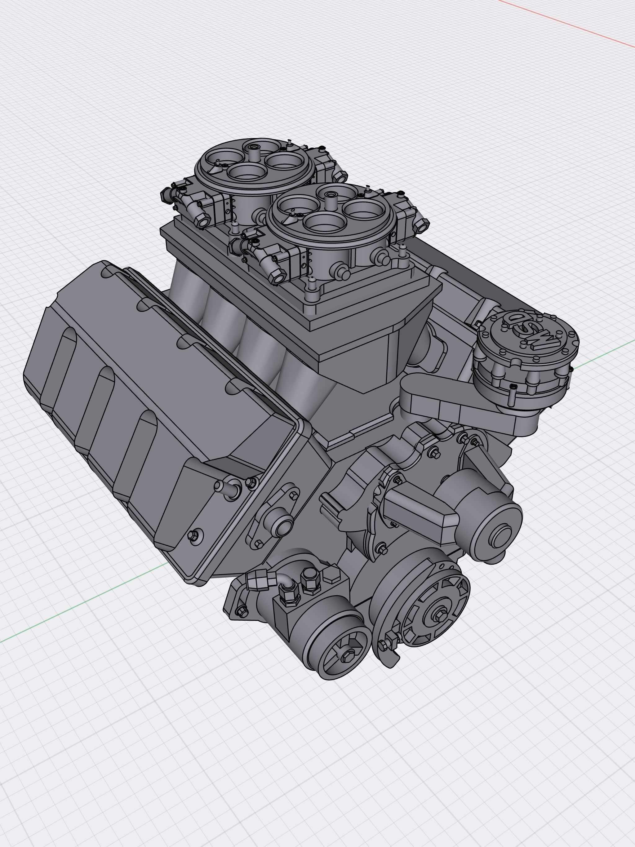 Pro Stock Boss9 Kaase Ford BB Tunnel Ram 3D print model_5