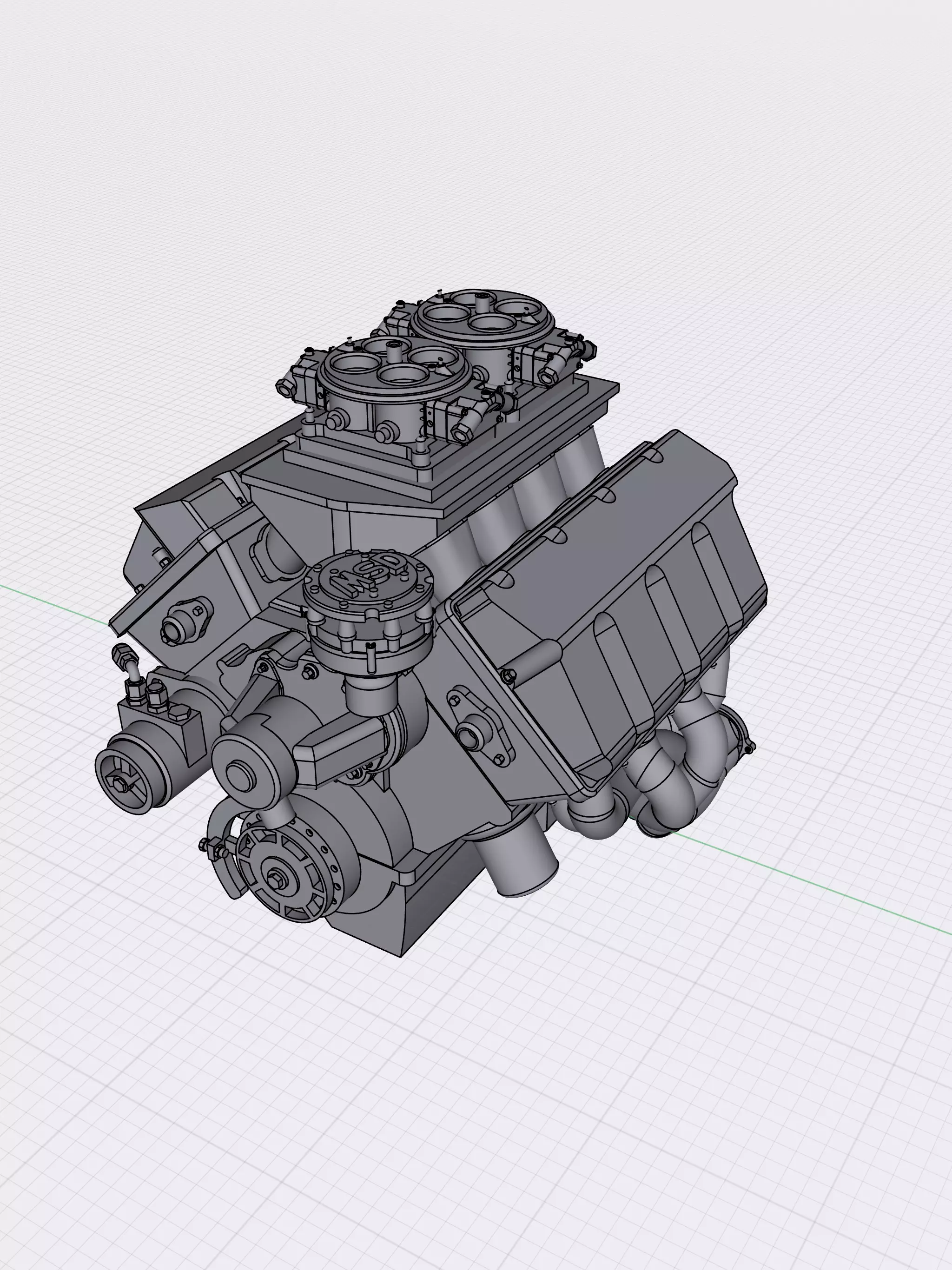 Pro Stock Boss9 Kaase Ford BB Tunnel Ram 3D print model_0