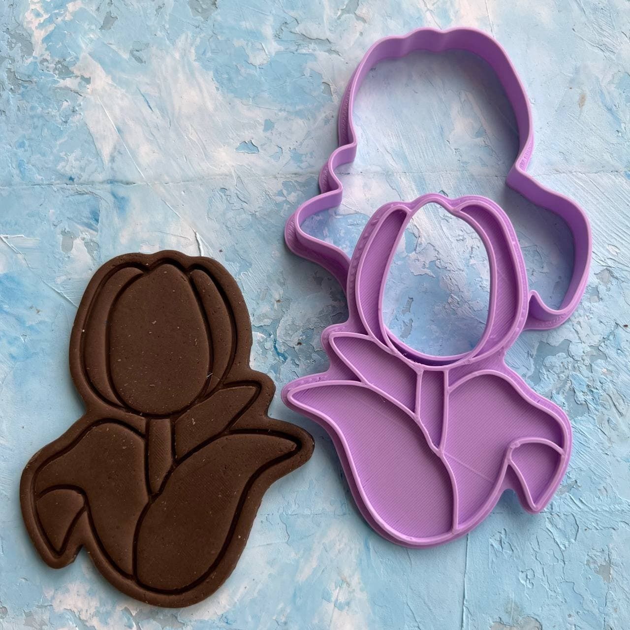 Tulip Cookie Cutter 3D print model_2