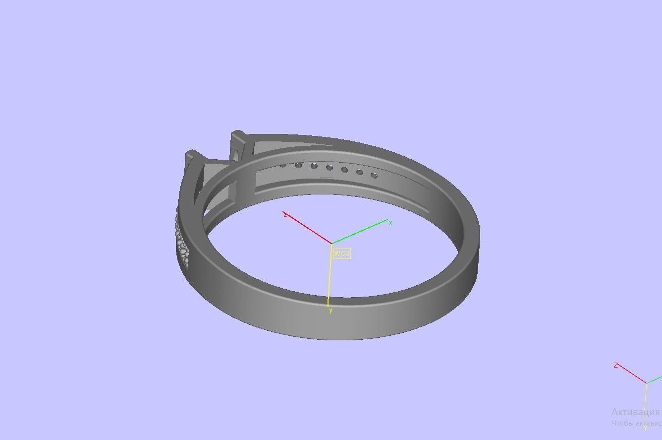 Diamond ring 3D print model_7