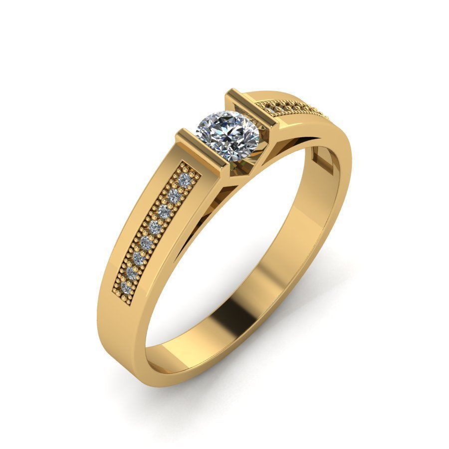 Diamond ring 3D print model_1