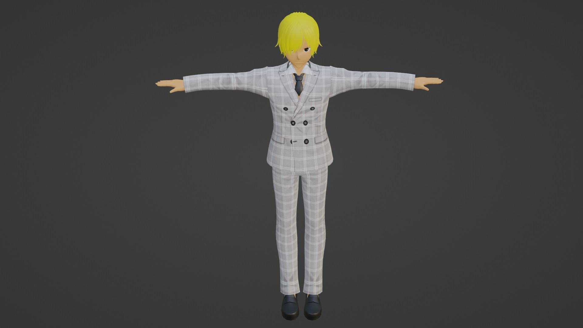 J-Hope - BTS Low-poly 3D model_1