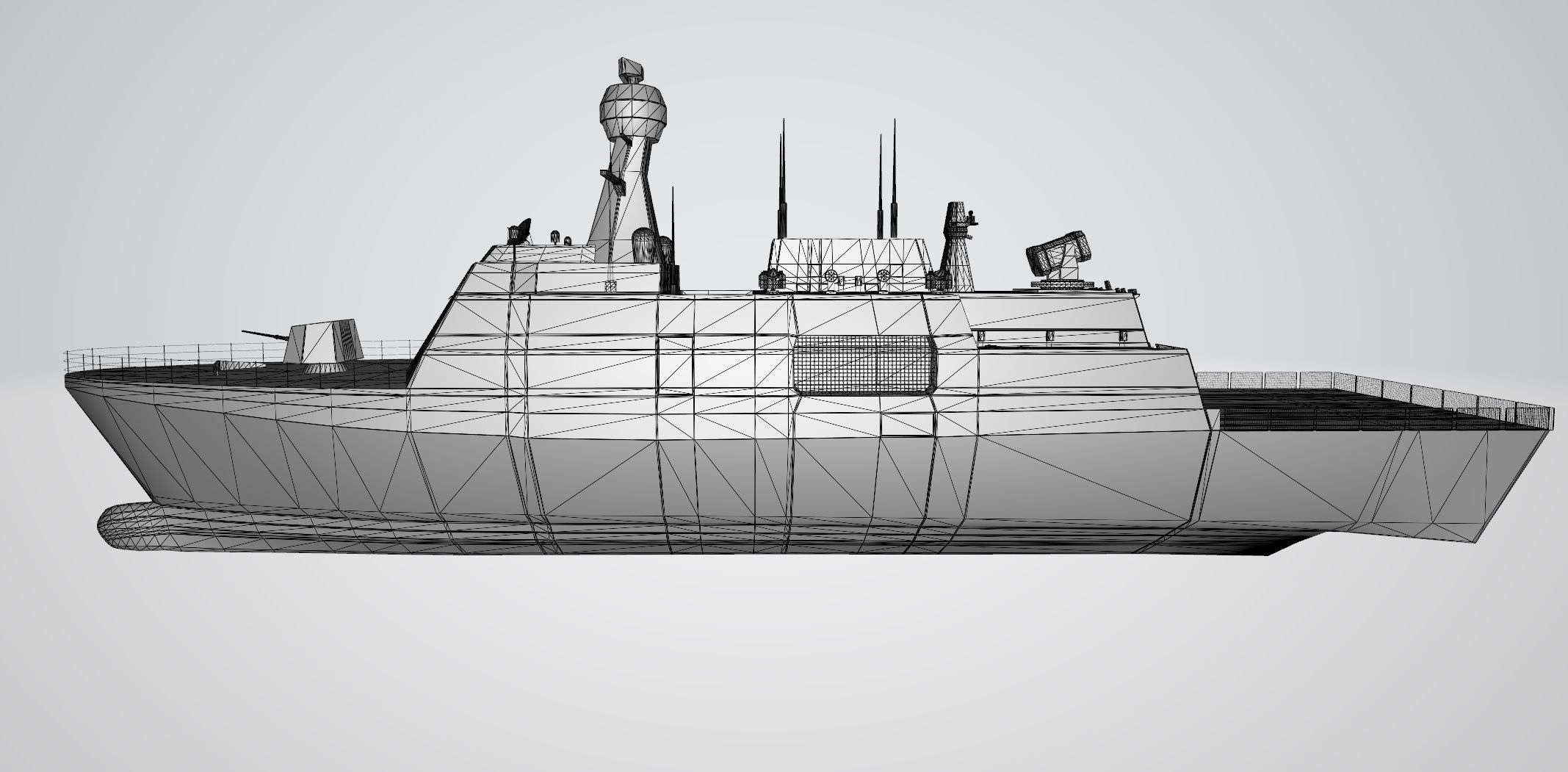 F-512 Milgem Buyukada Ada Class Corvette Low-poly 3D model_4