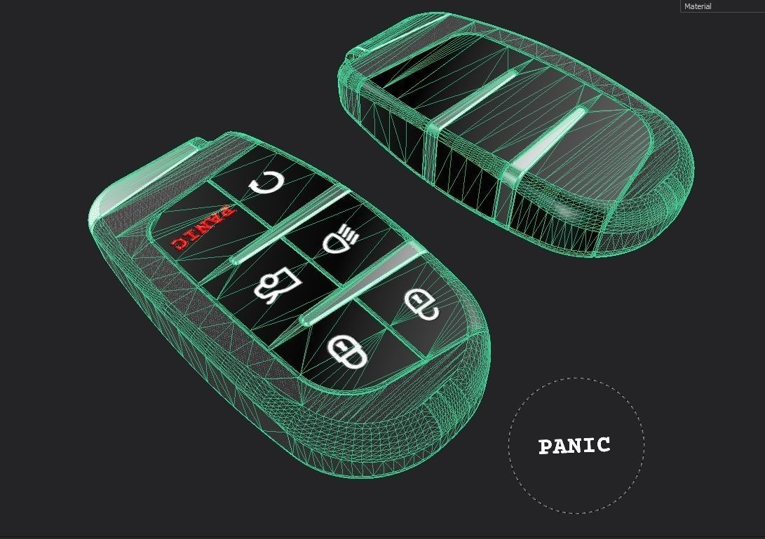 Car key Model 12 Low-poly 3D model_1