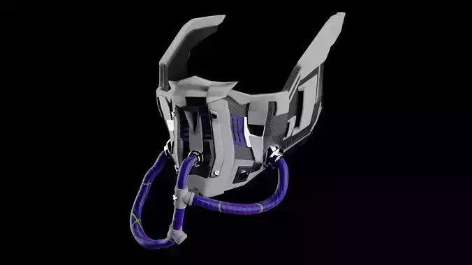 Sci-Fi Facemask Cyberpunk 3D model