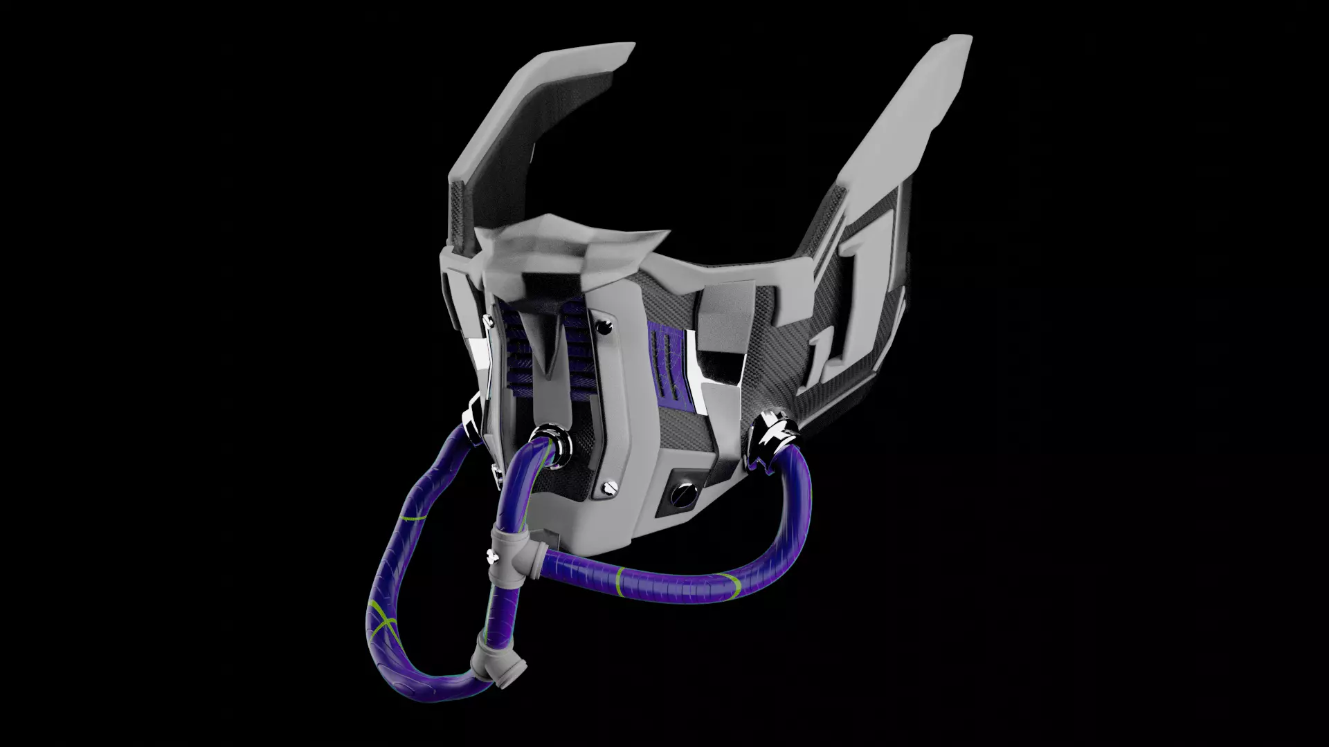 Sci-Fi Facemask Cyberpunk 3D model_0