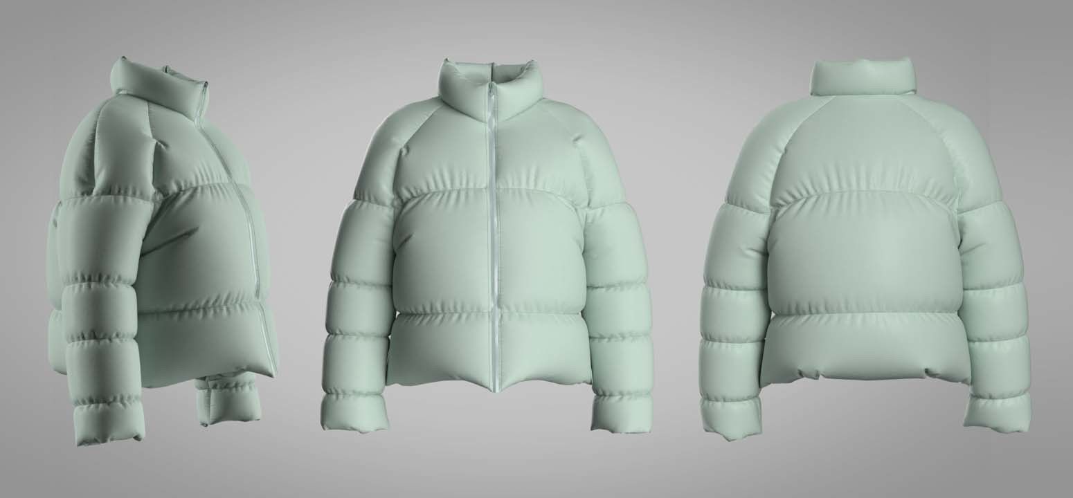 Puffer Jacket 3D model_1