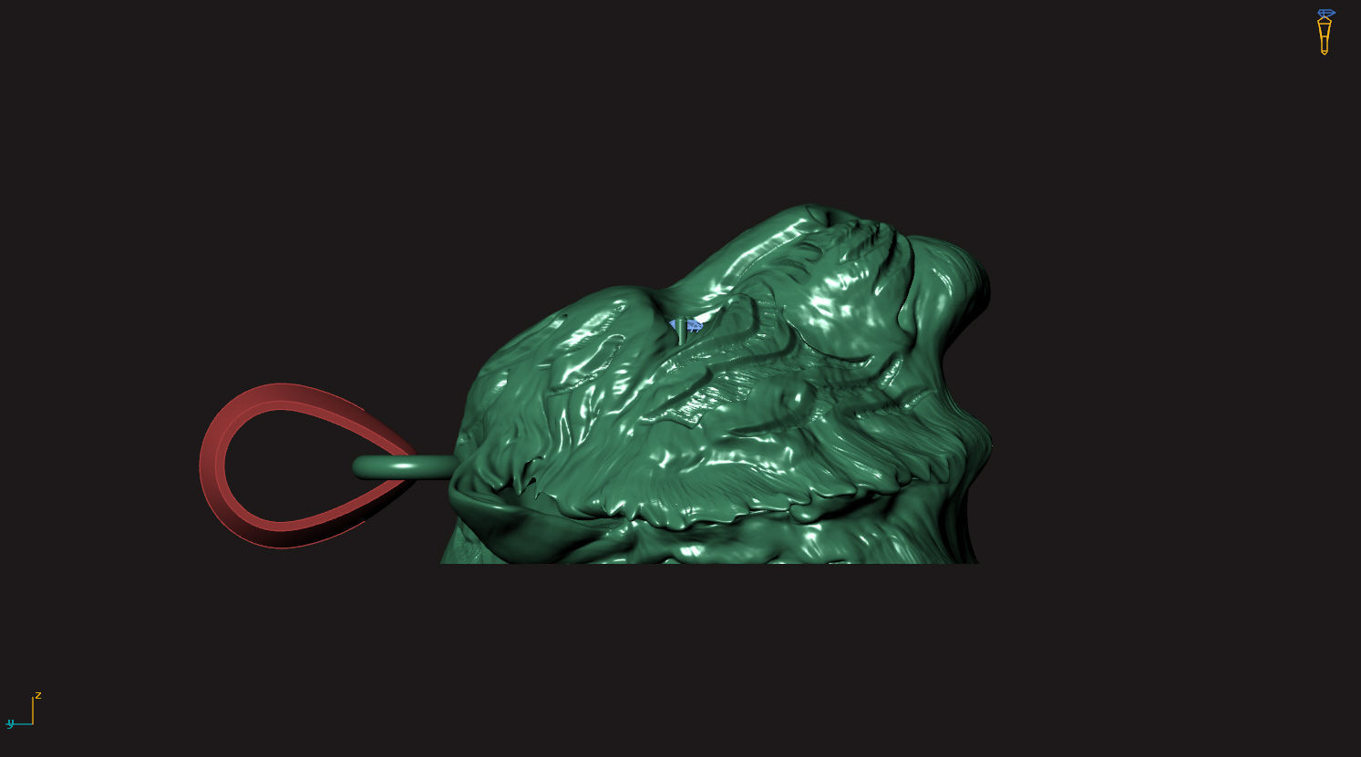 Tiger  Pendant 02 3D print model_1