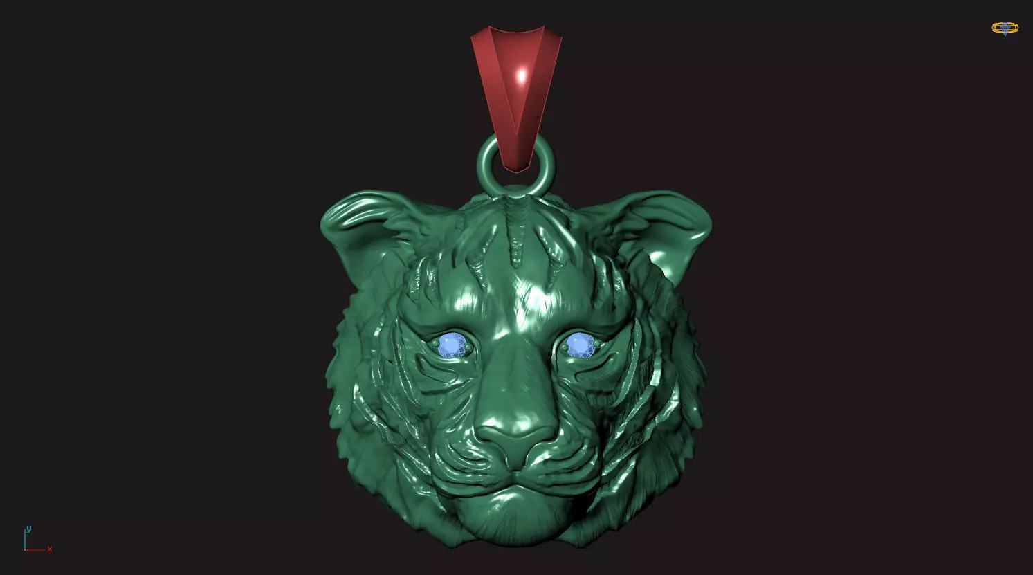 Tiger  Pendant 02 3D print model_0