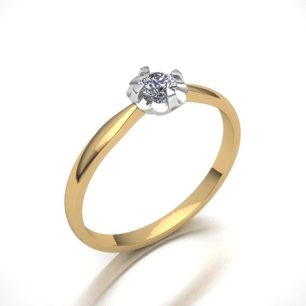 Diamond ring 3D print model_1