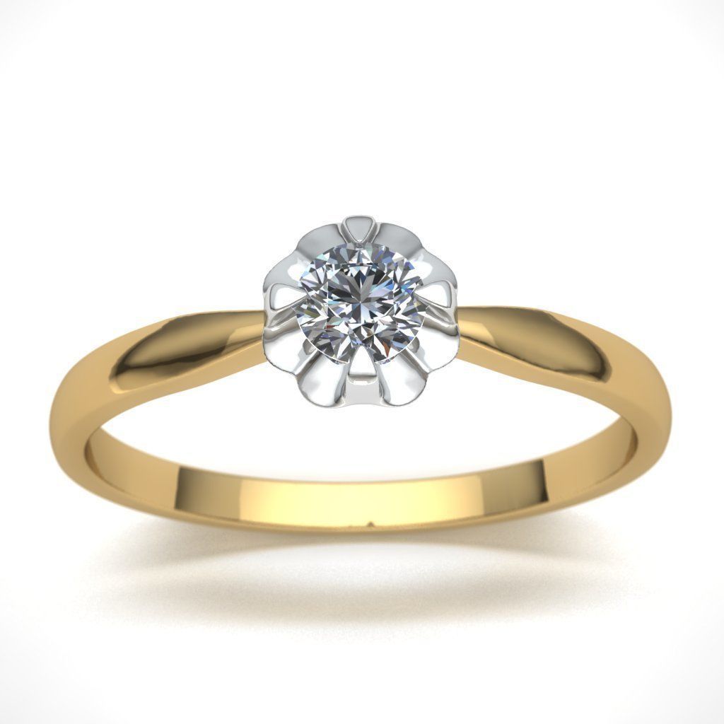 Diamond ring 3D print model_2