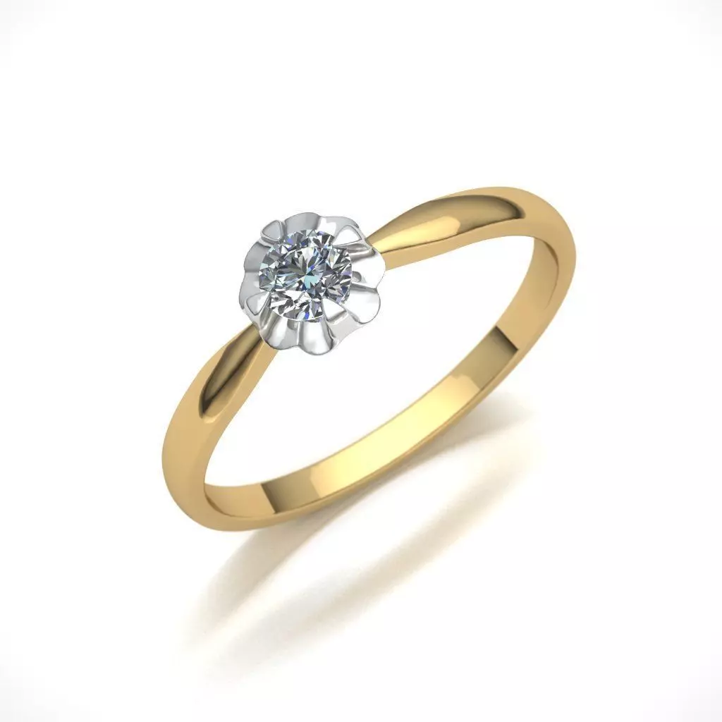 Diamond ring 3D print model_0