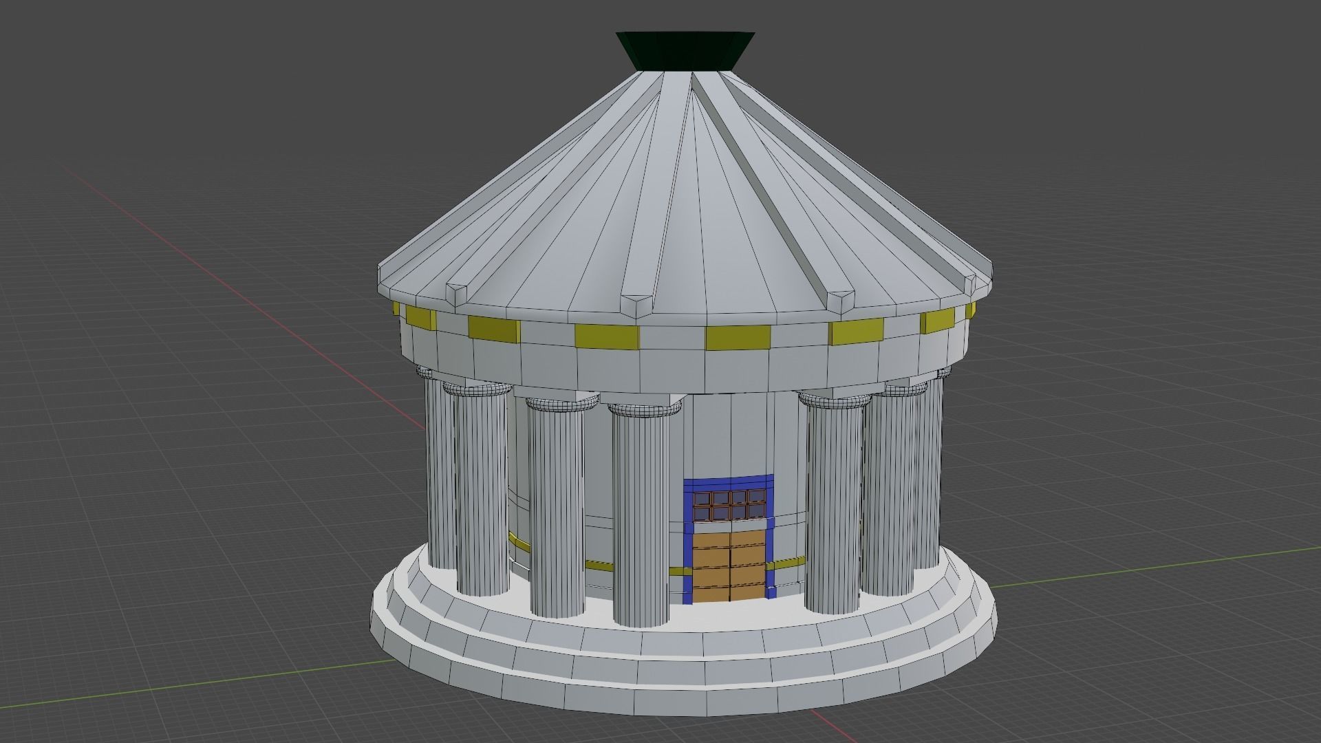 Roman house Free low-poly 3D model_5