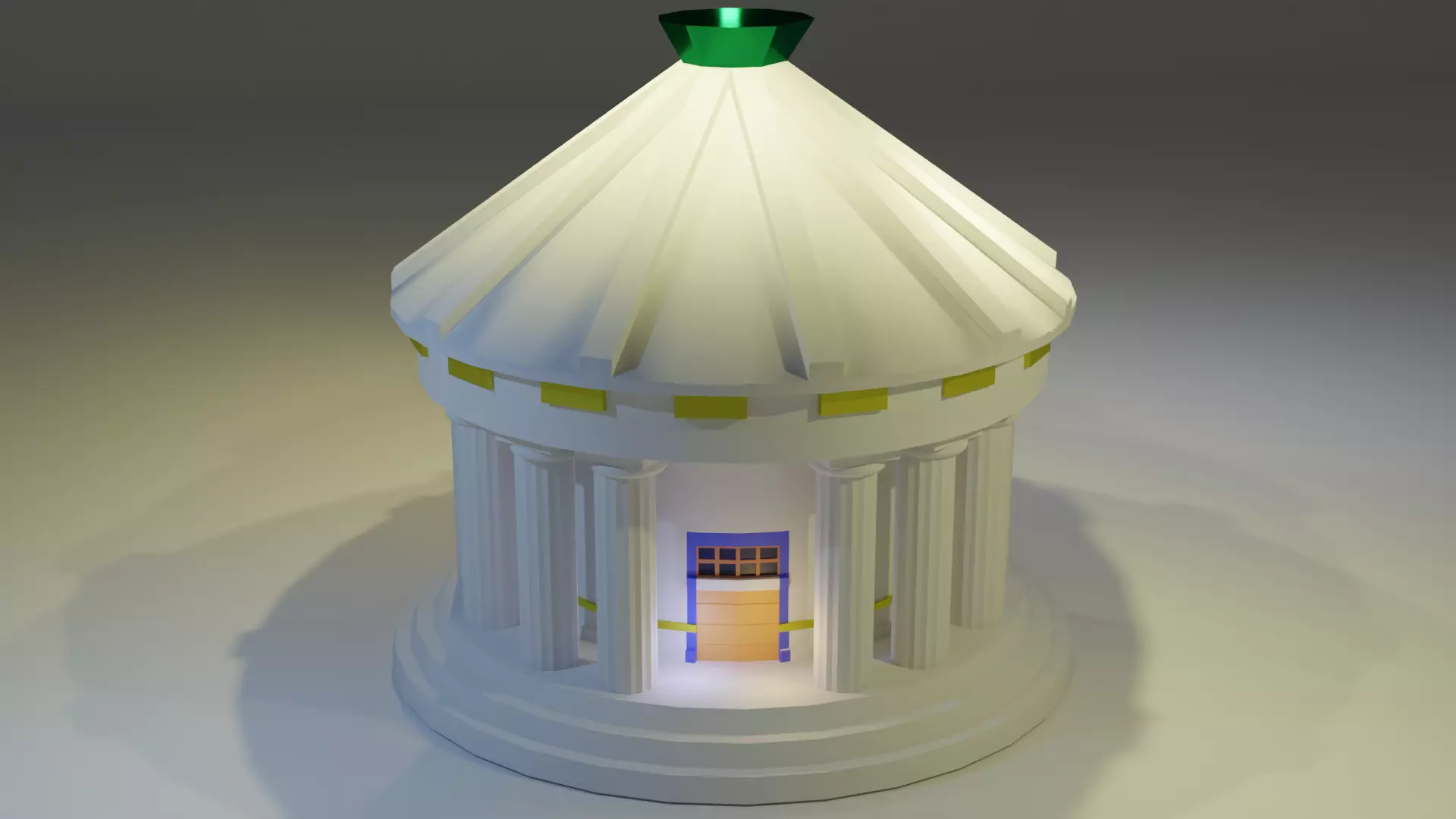 Roman house Free low-poly 3D model_0