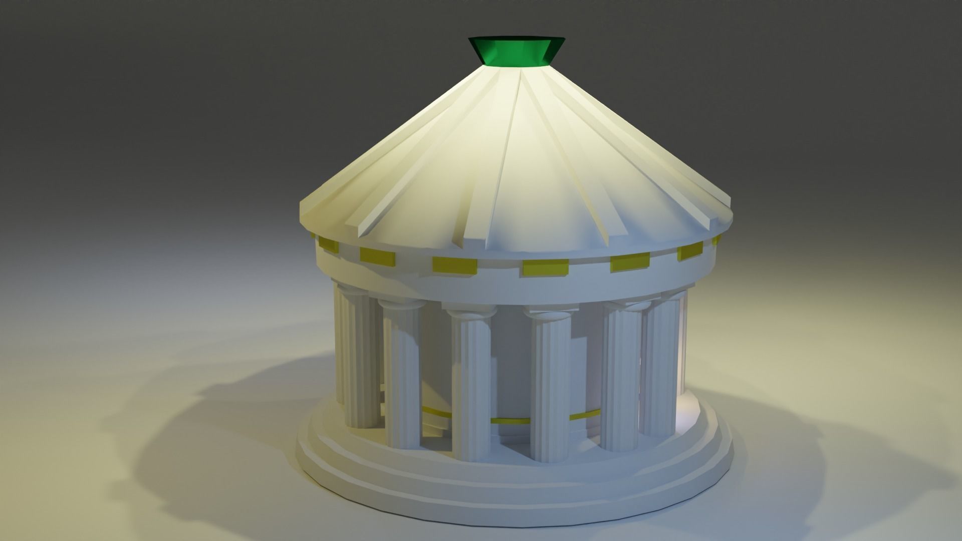 Roman house Free low-poly 3D model_2