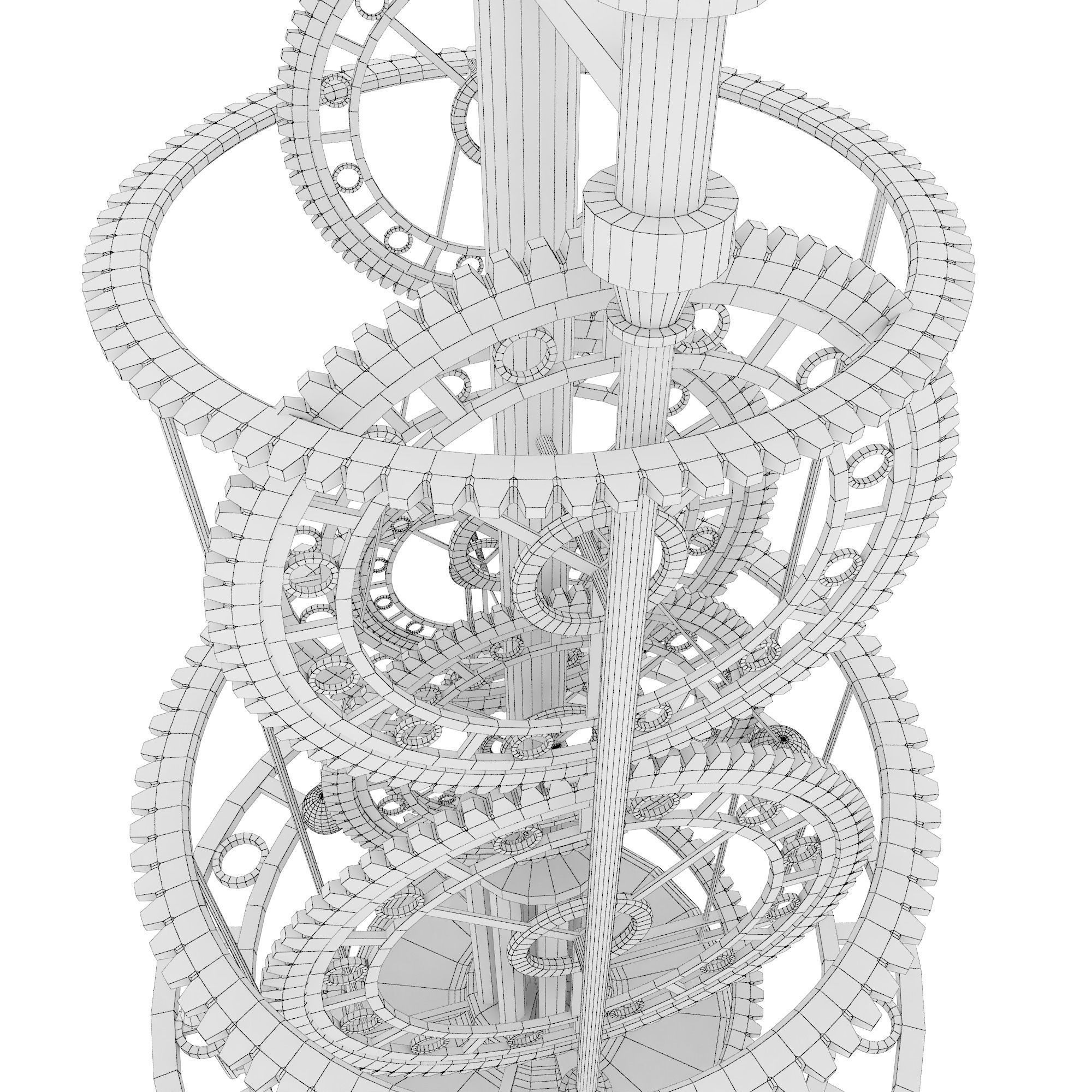 Gear Clock 3D model_5