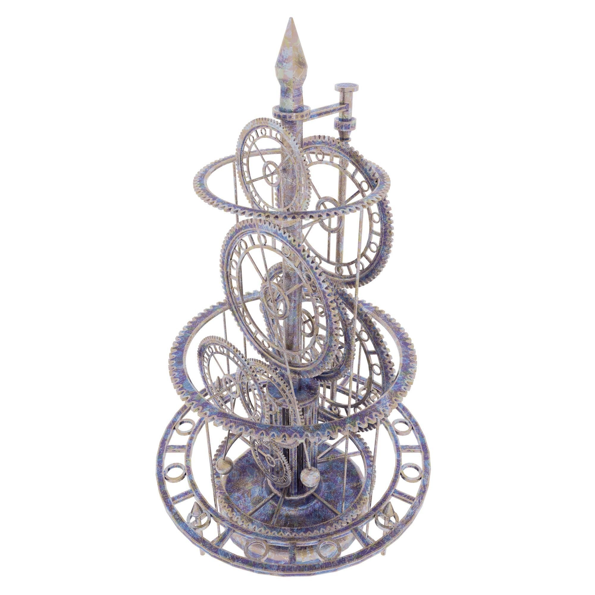 Gear Clock 3D model_6