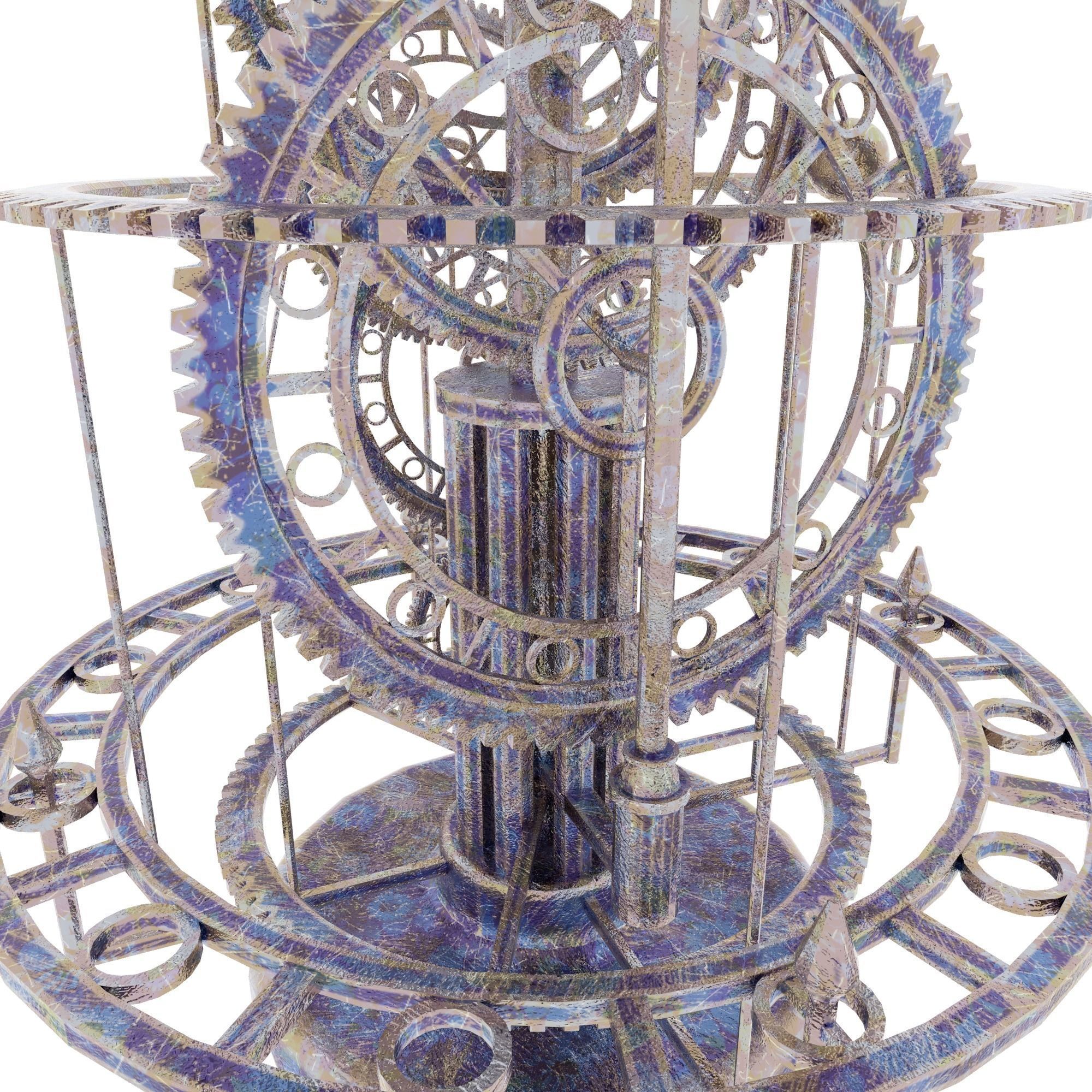 Gear Clock 3D model_2