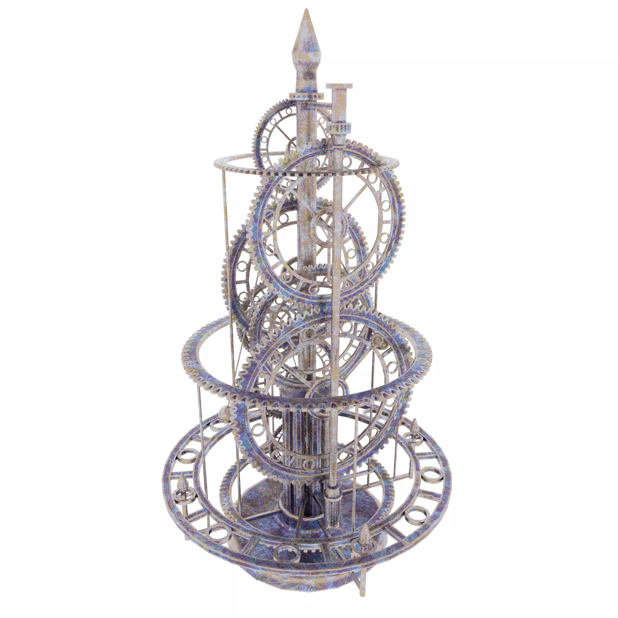 Gear Clock 3D model_0