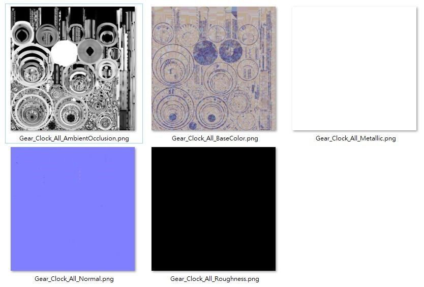 Gear Clock 3D model_11