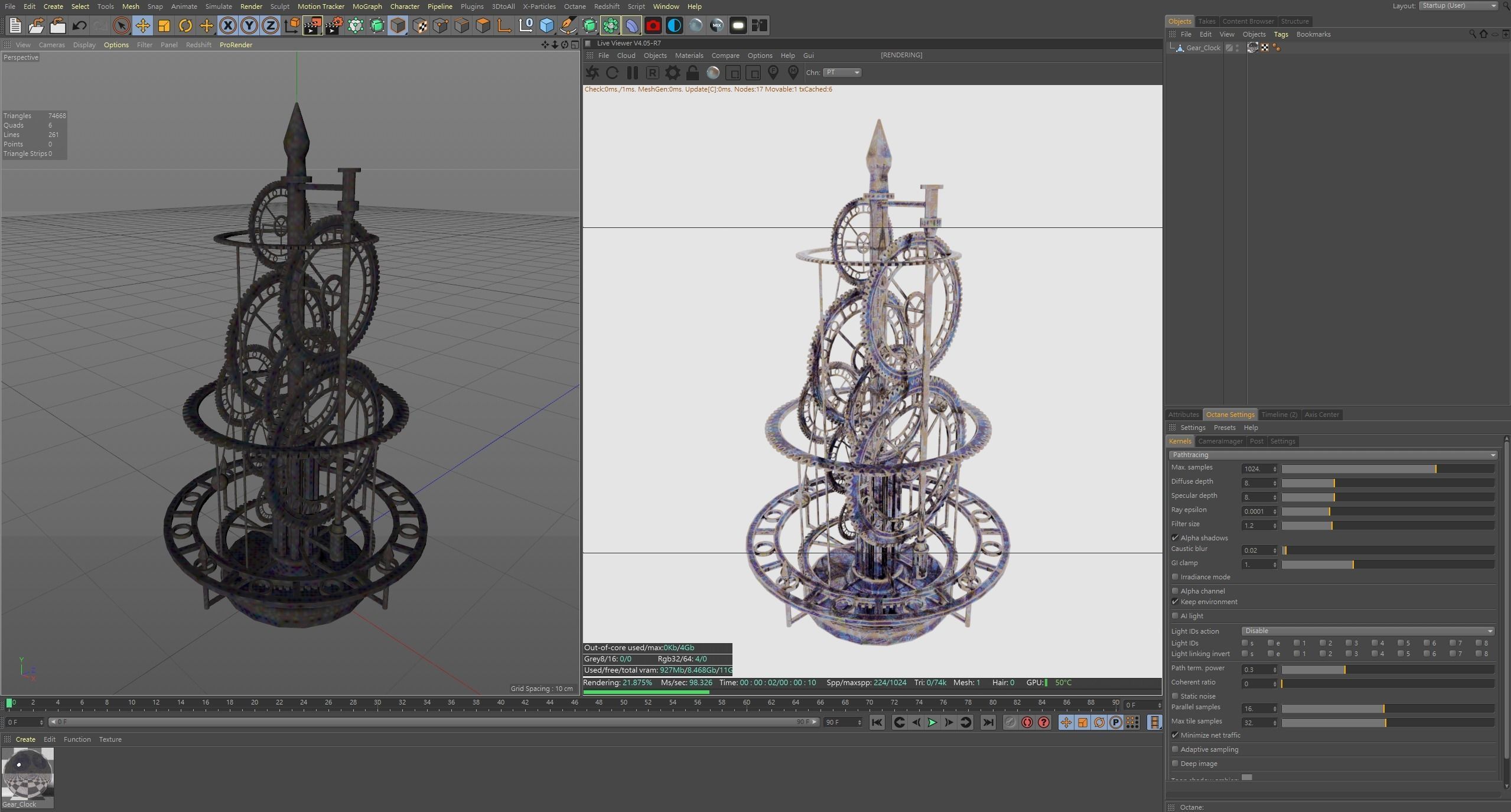 Gear Clock 3D model_9