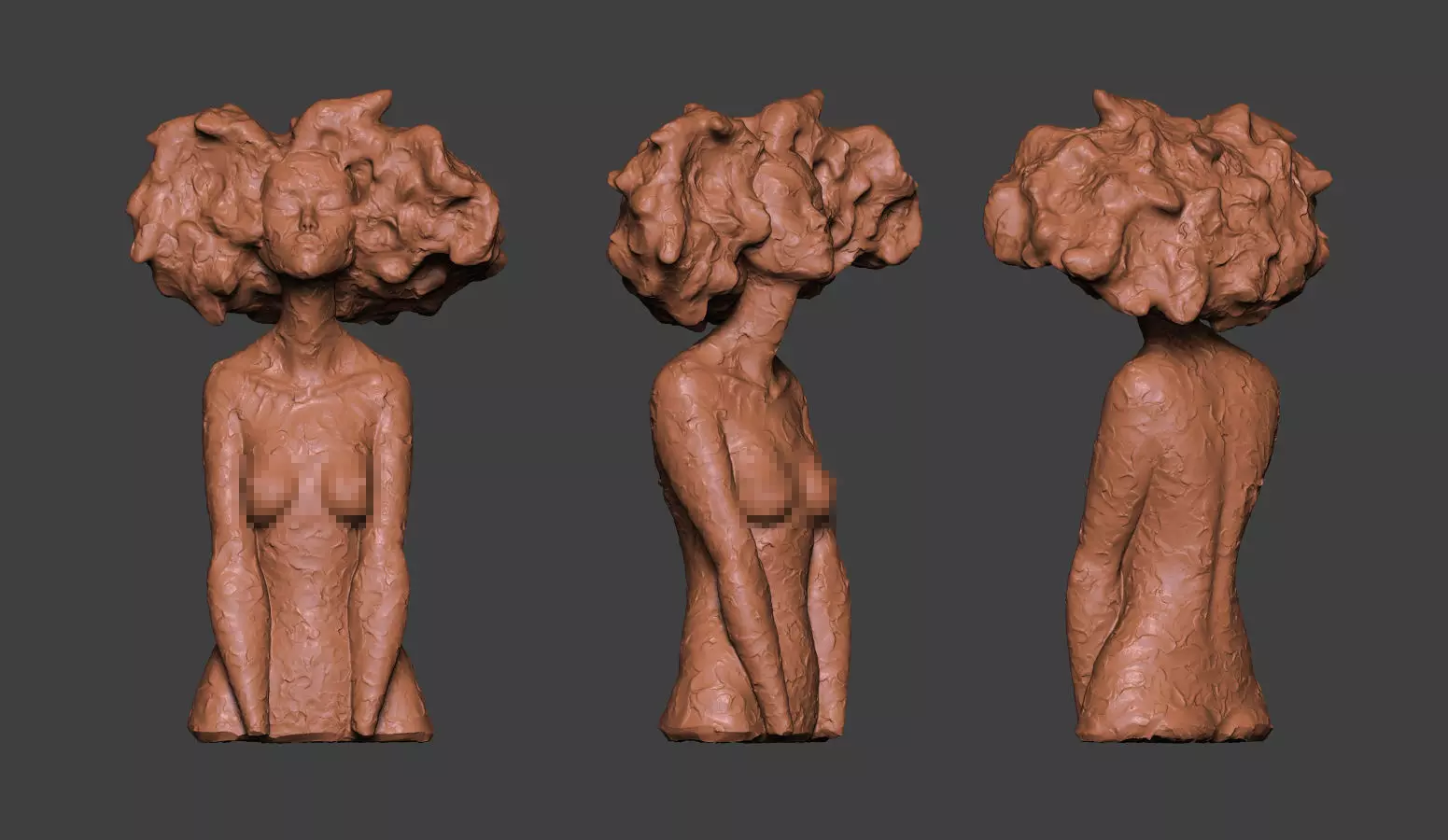 Clay Bust 3D print model_0
