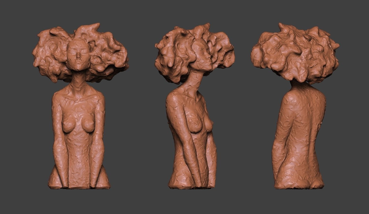 Clay Bust 3D print model_1