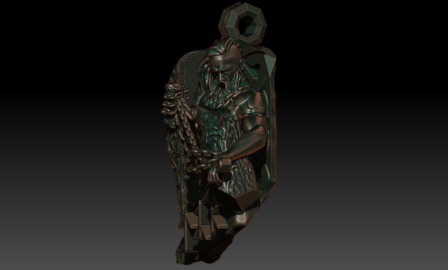 Tyr pendant 3D print model_1